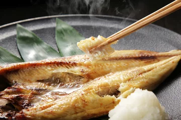 Fotobehang ほっけの焼き魚　Hokke grilled fish © Nishihama