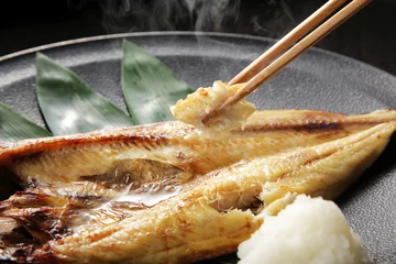 Badkamer foto achterwand ほっけの焼き魚　Hokke grilled fish © Nishihama