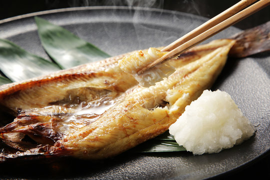 ほっけの焼き魚　Hokke grilled fish