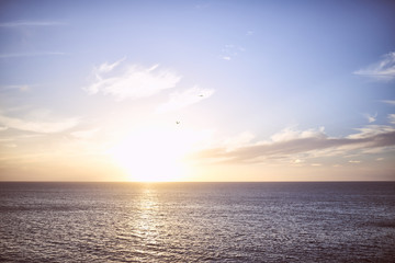 Obraz premium Sonnenaufgang Sonnenuntergang Fuerteventura Küste