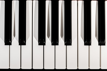 Naklejka premium Piano keyboard close up