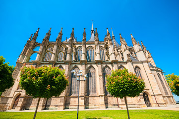 Fototapeta premium Cathedral of St. Barbara in Kutna Hora, Czech Republic