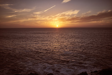 Obraz premium Sonnenaufgang Sonnenuntergang Fuerteventura Küste