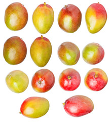 Ripe mango isolated on white background. Useful vitamins.
