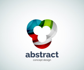 Vector abstruse shape logo template