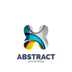 Vector set of abstract letter business logo icons