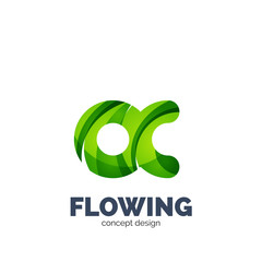 Vector set of abstract letter business logo icons