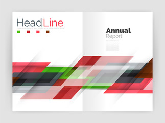 Fototapeta premium Geometric business annual report templates, modern brochure flyer template