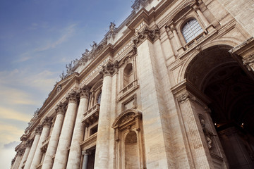 exterior of St Peter Basilica rome italy important traveling lan