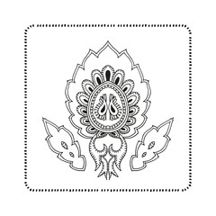 Paysly.Pattern for coloring book. Sketch. Hand-drawn vector illustration. Zentangle patterns.