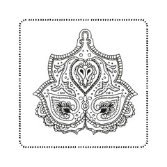Fototapeta premium Coloring book. Paysly pattern for coloring book. Sketch. Hand-drawn vector illustration. Zentangle patterns.