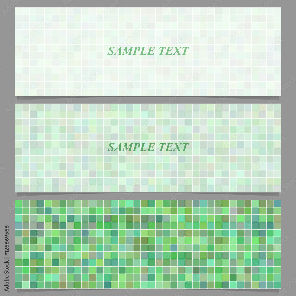 Poster abstract square pattern banner background set