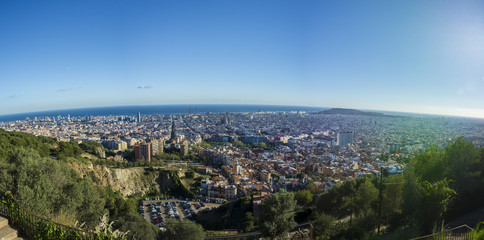 Fototapeta na wymiar Spherical panorama of Barcelona, Spain