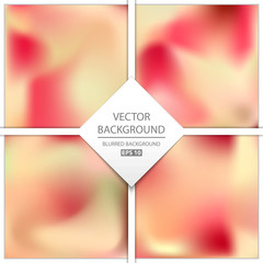 Abstract Creative concept vector multicolored blurred background set. For Web and Mobile Applications, art illustration template design, business infographic and social media, modern decoration