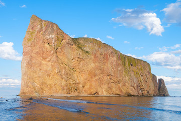 The famous pierced rock of Perce in Canada