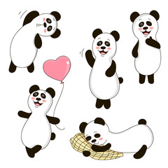 Vector set of pandas.