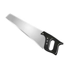 hand saw tool icon image vector illustration design 