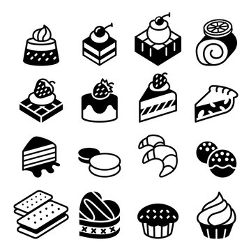 Dessert & Bakery icon set