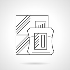 Cologne sale flat line vector icon