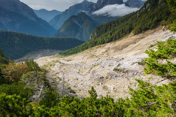 Stože landslide - original site