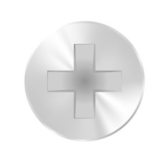 Obraz premium Vector illustration. Cap screws flat, glossy surface.