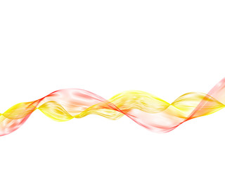 Abstract background. Smooth intersecting lines of red and yellow flowers.