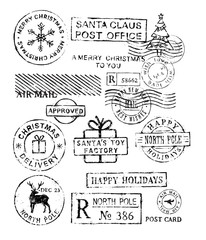 Christmas stamps vector