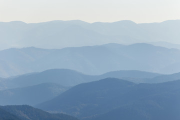 Mountain range layers