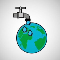 globe world water eco environment concept design vector illustration eps 10