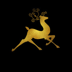 Christmas foil reindeer silhouette