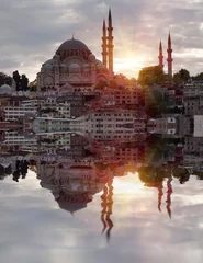 Foto op Aluminium The beautiful Suleymaniye mosque in Istanbul, Turkey © Dmytro Kosmenko