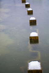 st&eacute;ppingst&ograve;ne on ice water