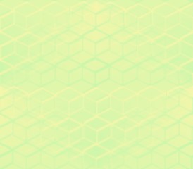 on a green and yellow background lined with yellow and green cubes lined tightly and blurry