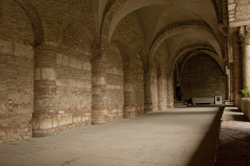 Fototapeta na wymiar Passageway, Cathedral of Tournu, France
