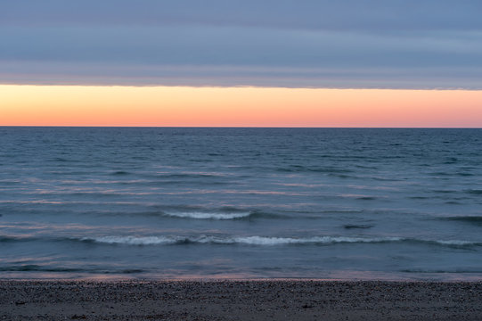 Sunset in Sainte-Anne-des-Monts, Quebec Province, Canada