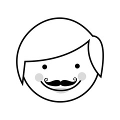 Obraz na płótnie Canvas man cartoon face icon image vector illustration design 