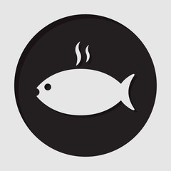information icon - grilling fish with smoke