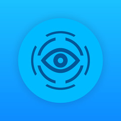 retina scan icon, vector illustration