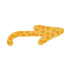 scribble arrow with pattern icon image vector illustration design 