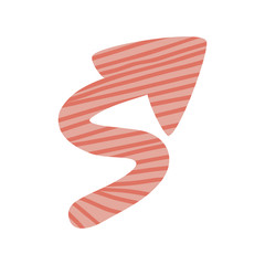 scribble arrow with pattern icon image vector illustration design 