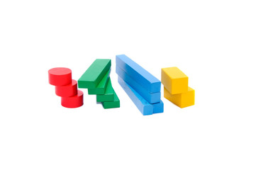 Obraz premium Wooden building blocks.