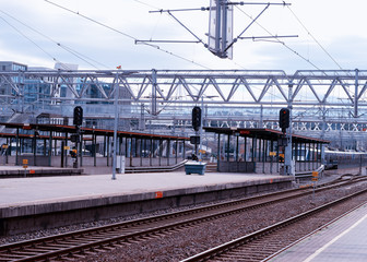 Fototapeta na wymiar Oslo railroad transport station illustration background