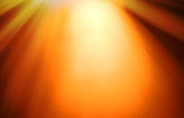 Keuken foto achterwand Licht en schaduw Bovenste oranje straal van licht bokeh achtergrond