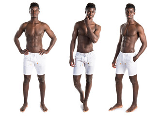 Athletic handsome black man