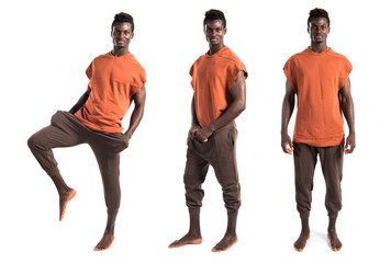 Handsome black man posing