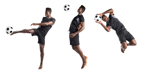 Black man playing football