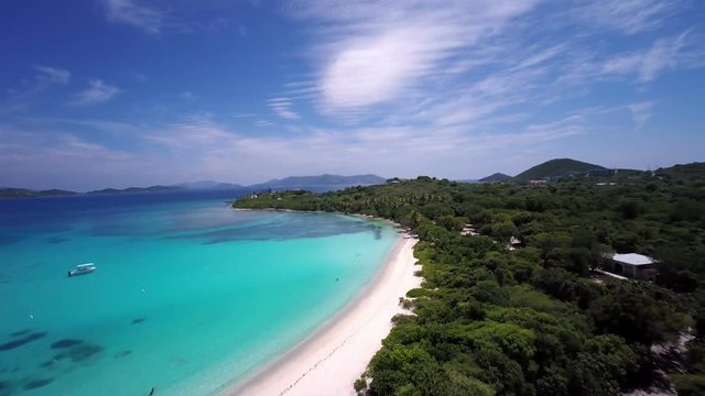 aerial view of Lindquist beach, St Thomas, United States Virgin Islands 