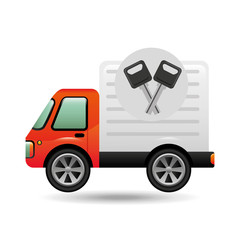 mini truck keys vehicle icon design vector illustration eps 10
