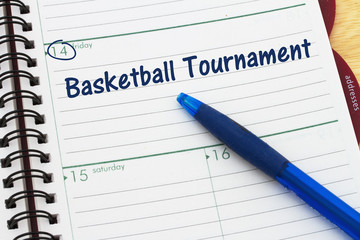 Your basketball tournament schedule