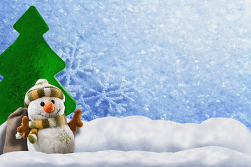 Snowman Greets Happy New year